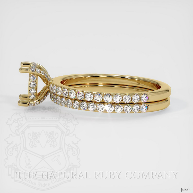 14K Yellow Gold Pave Ring Setting