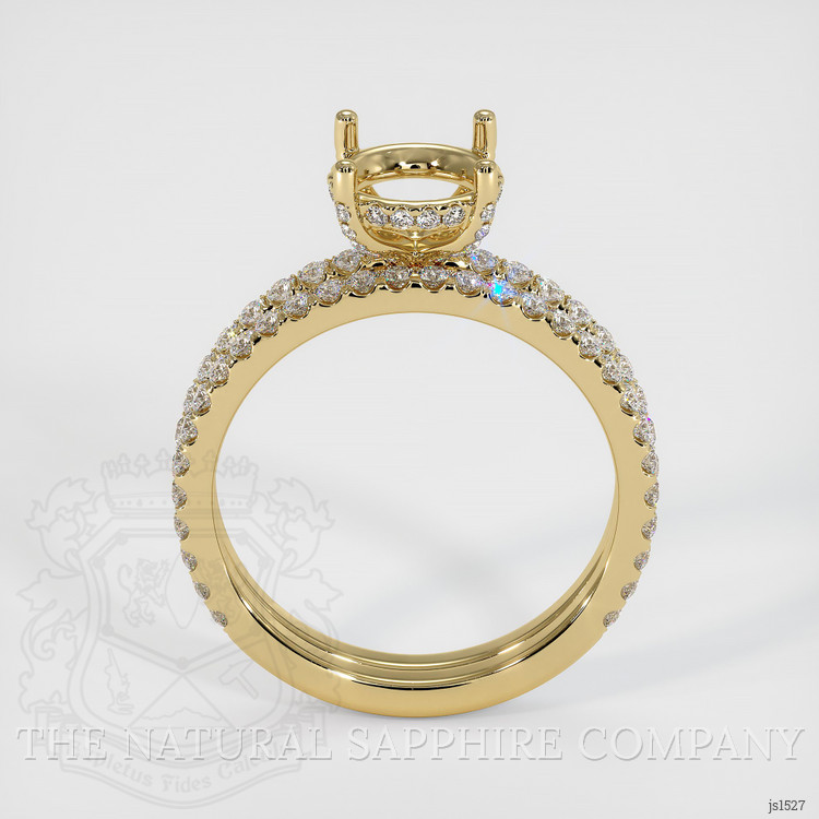 14K Yellow Gold Pave Ring Setting