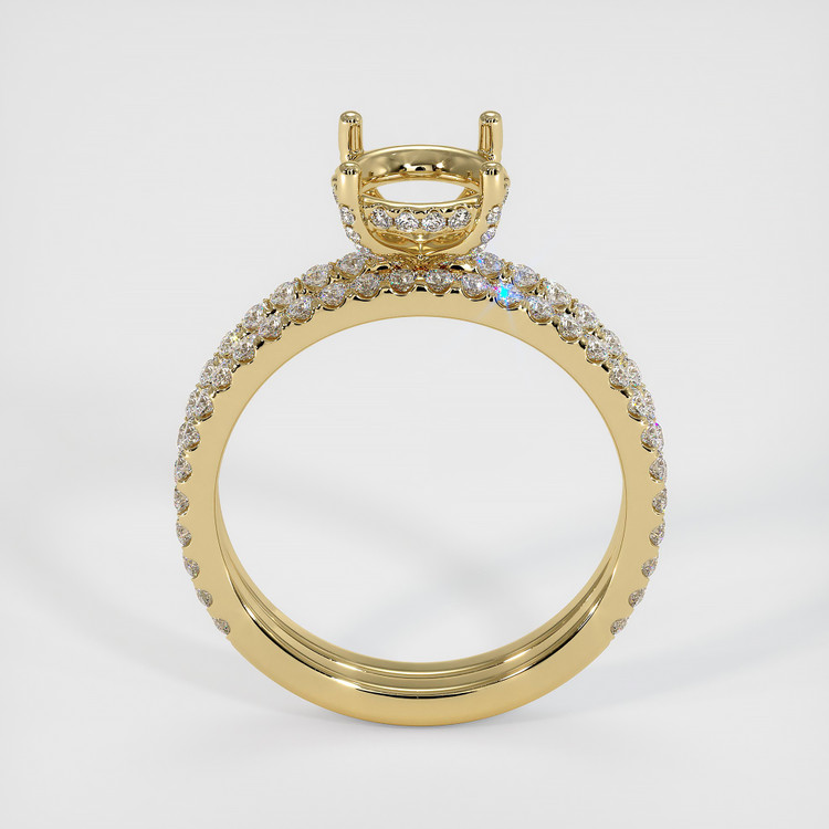 14K Yellow Gold Pave Ring Setting