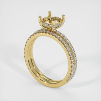 18K Yellow Gold Pave Ring Setting Video