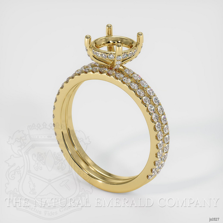 18K Yellow Gold Pave Ring Setting