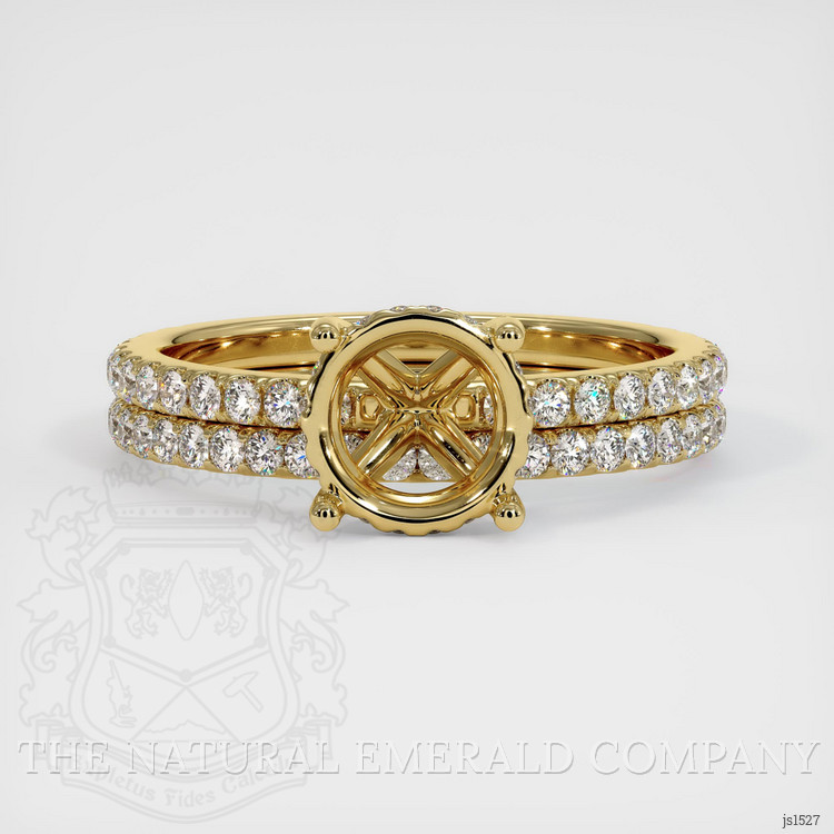 18K Yellow Gold Pave Ring Setting