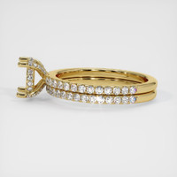 18K Yellow Gold Pave Ring Setting Image