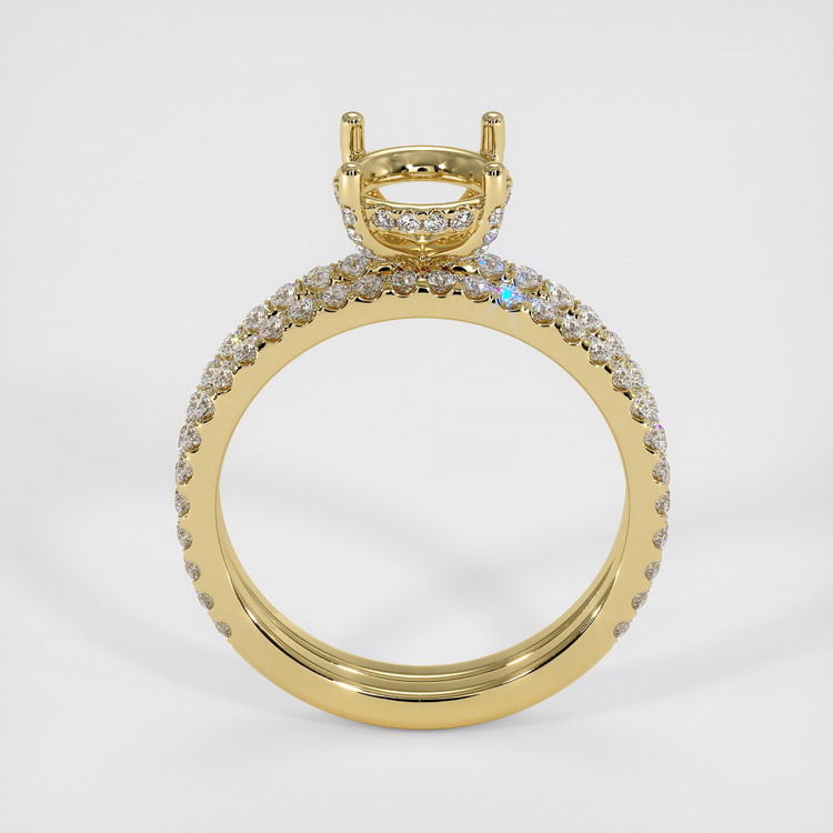 18K Yellow Gold Pave Ring Setting