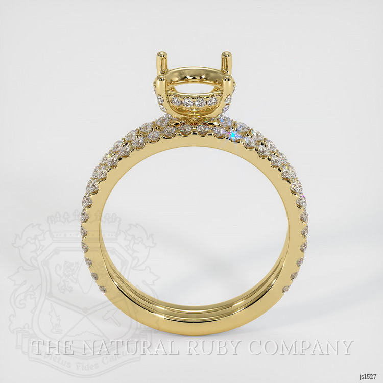18K Yellow Gold Pave Ring Setting