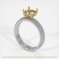 14K Yellow & White Pave Ring Setting Video