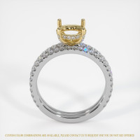 14K Yellow & White Pave Ring Setting Image