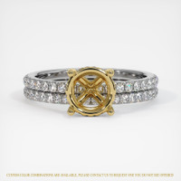 18K Yellow & White Pave Ring Setting Image