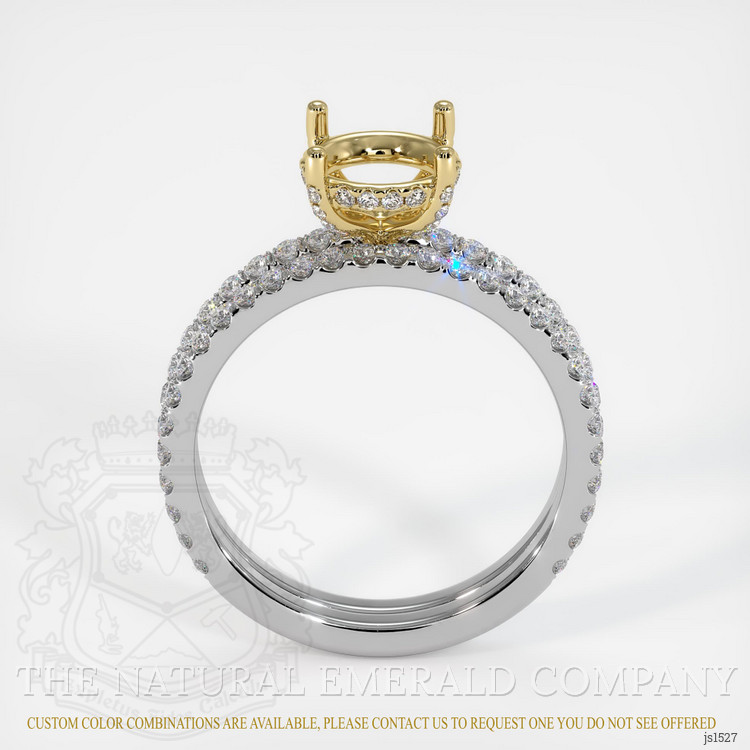 18K Yellow & White Pave Ring Setting