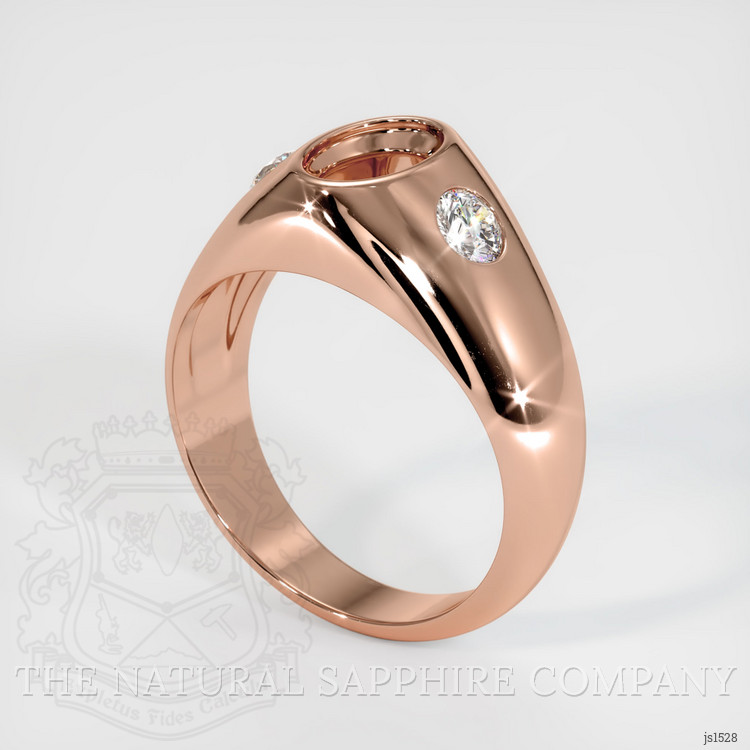 Men's Blue Sapphire Ring 1.17 Ct., 14K Rose Gold