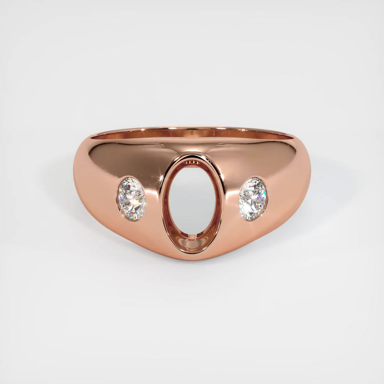 14K Rose Gold Men's Ring Setting