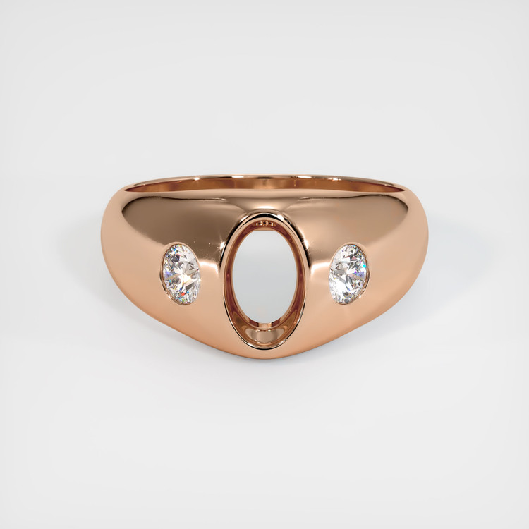 18K Rose Gold Men's Ring Setting