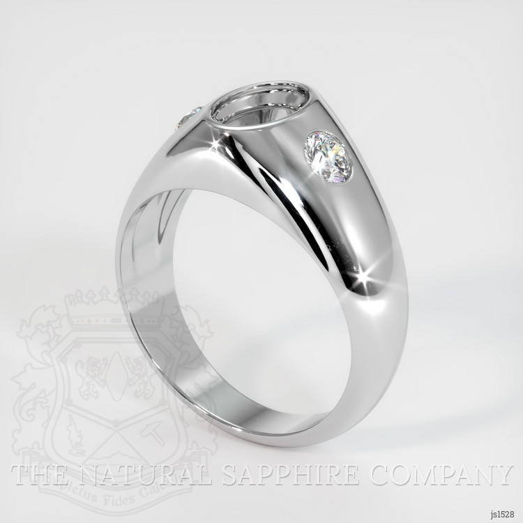 10K White Gold Men's Ring Setting