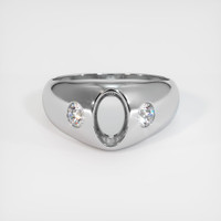10K White Gold Men's Ring Setting Image