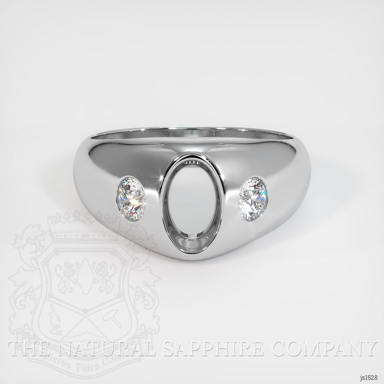 10K White Gold Men's Ring Setting