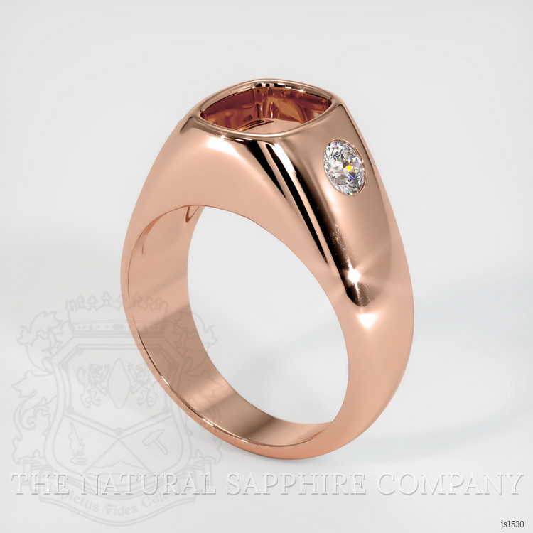 14K Rose Gold Men's Ring Setting