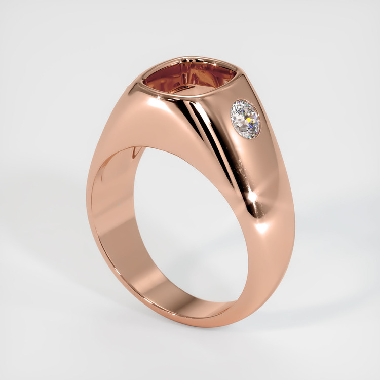 14K Rose Gold Men's Ring Setting