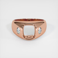 14K Rose Gold Men's Ring Setting Image