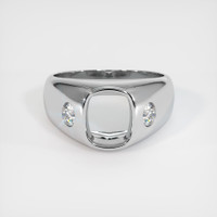 14K White Gold Men's Ring Setting Image
