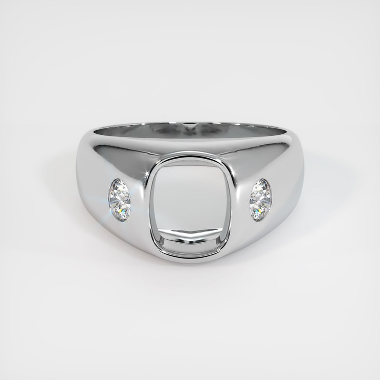 14K White Gold Men's Ring Setting