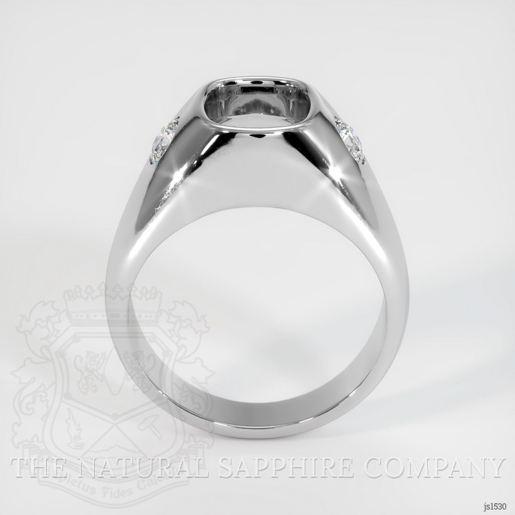 14K White Gold Men's Ring Setting