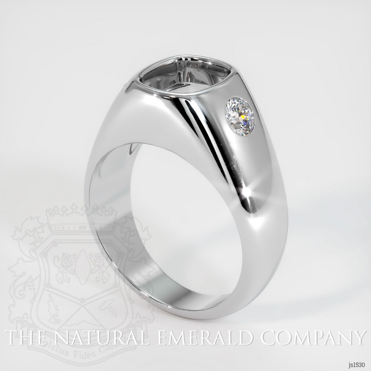 18K White Gold Men's Ring Setting