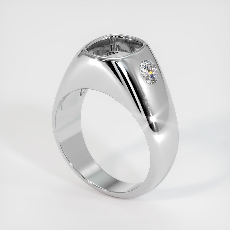 18K White Gold Men's Ring Setting