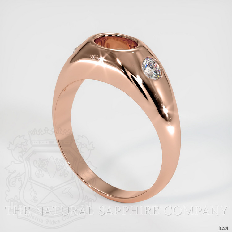 14K Rose Gold Men's Ring Setting