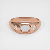 14K Rose Gold Men's Ring Setting Image
