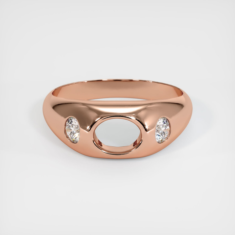14K Rose Gold Men's Ring Setting