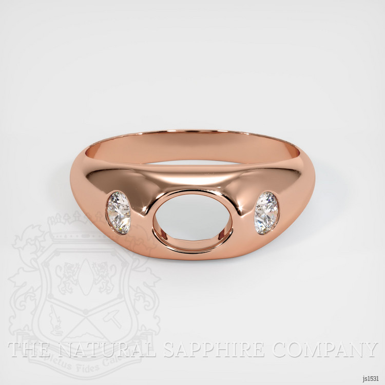 14K Rose Gold Men's Ring Setting