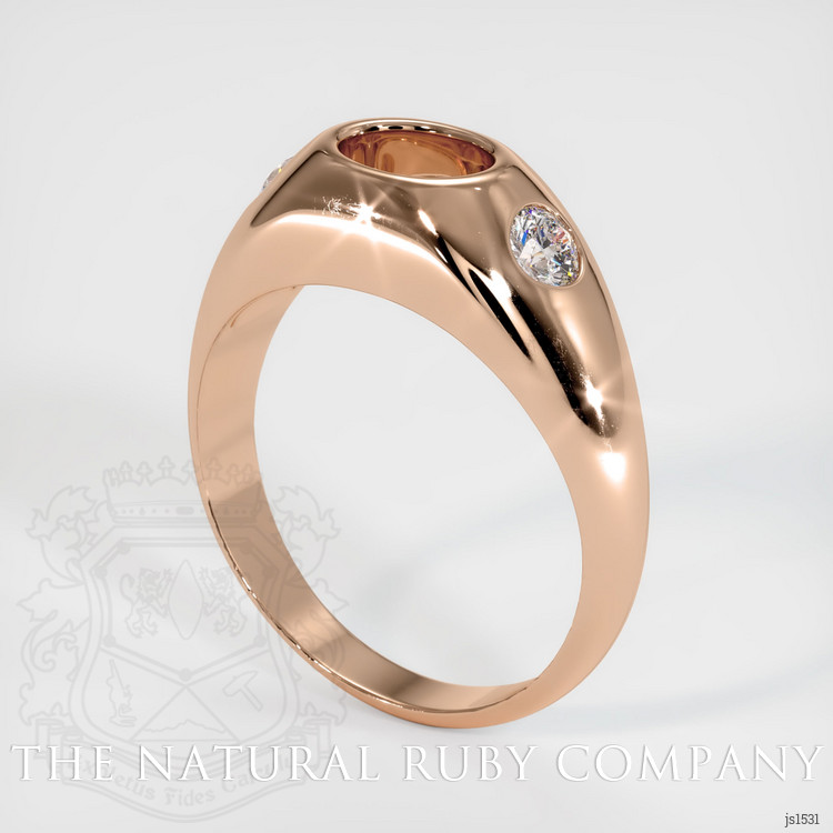 18K Rose Gold Men's Ring Setting