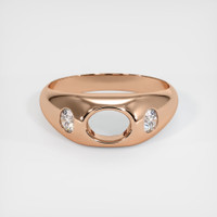 18K Rose Gold Men's Ring Setting Image