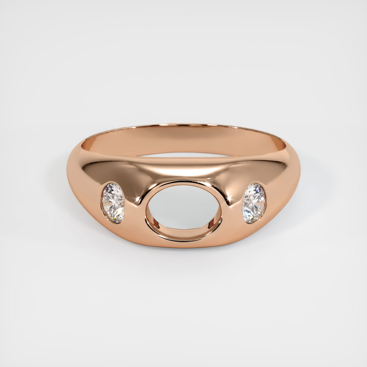 18K Rose Gold Men's Ring Setting