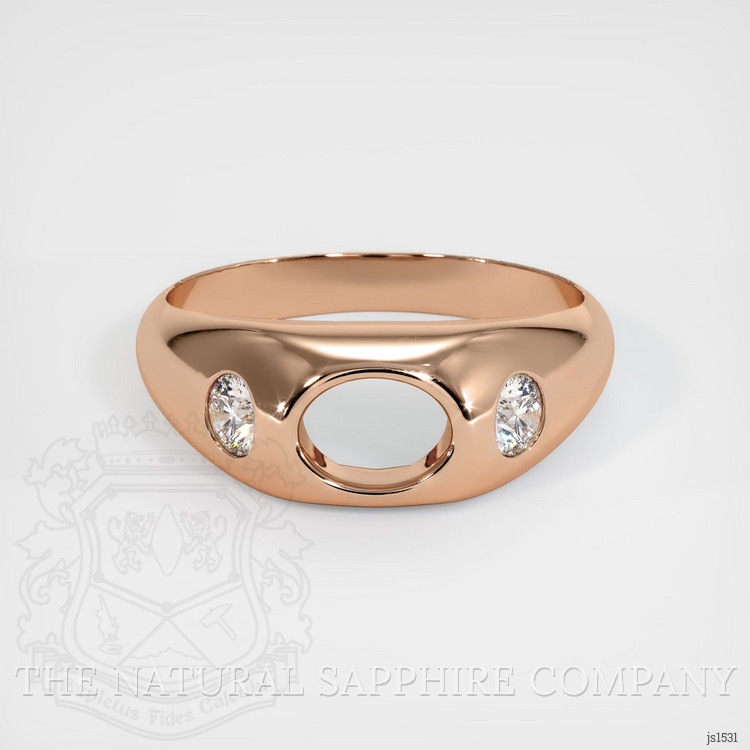 18K Rose Gold Men's Ring Setting