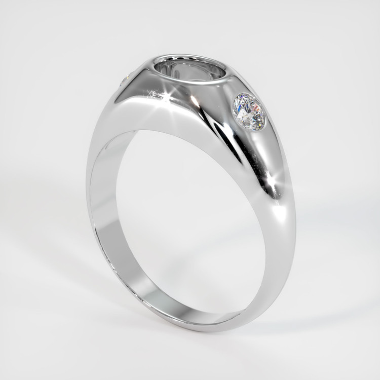 10K White Gold Men's Ring Setting