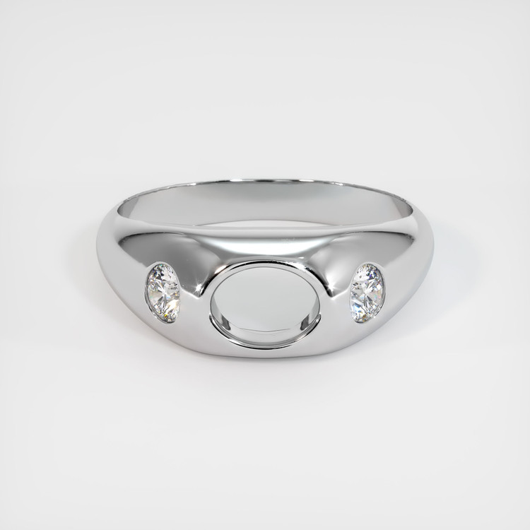 14K White Gold Men's Ring Setting