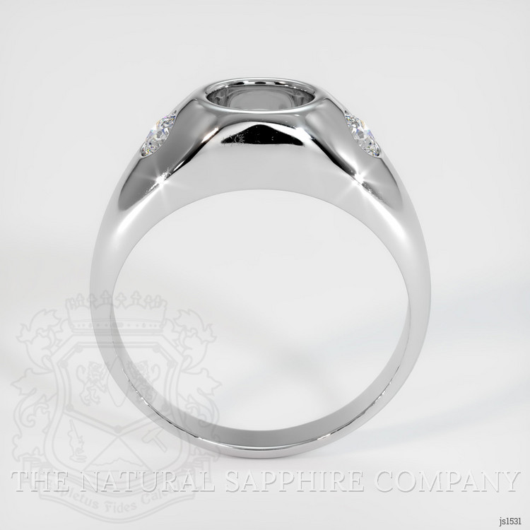 14K White Gold Men's Ring Setting