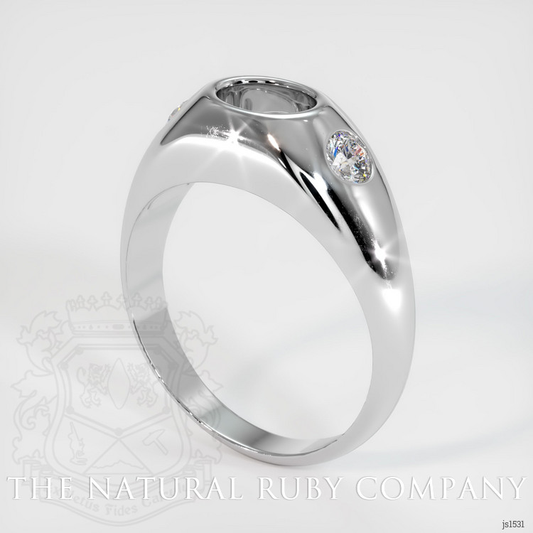 18K White Gold Men's Ring Setting
