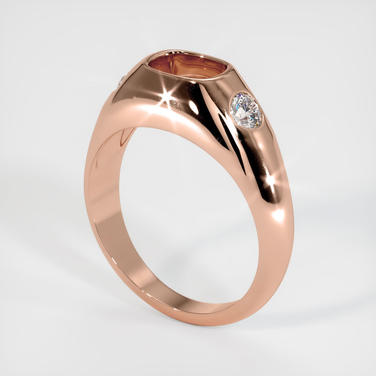 14K Rose Gold Men's Ring Setting