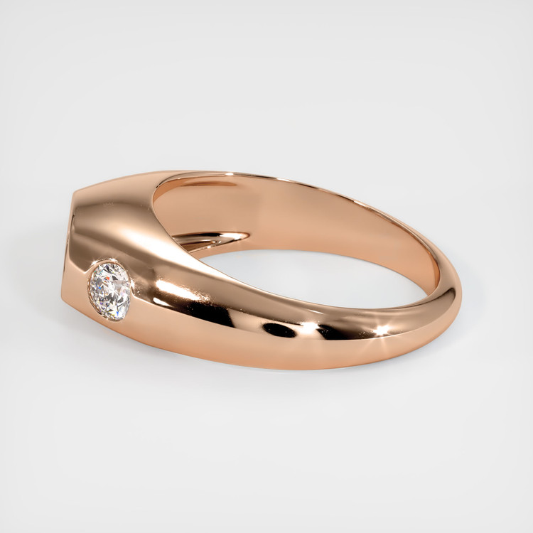 18K Rose Gold Men's Ring Setting