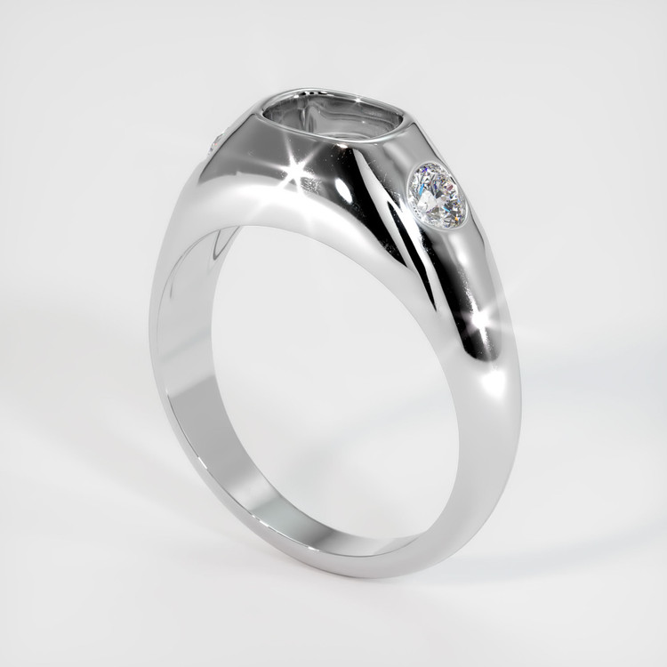 10K White Gold Men's Ring Setting
