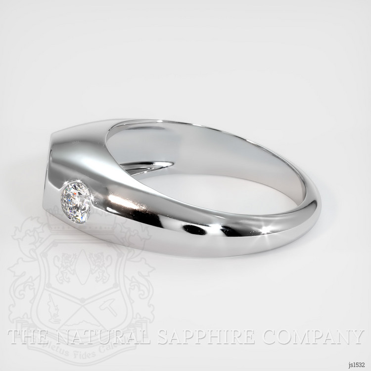 14K White Gold Men's Ring Setting