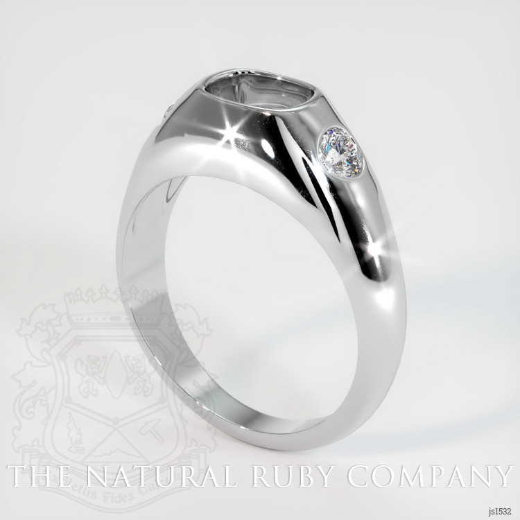 18K White Gold Men's Ring Setting