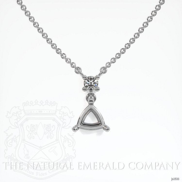 Platinum 950 Accent Stones Pendant Setting