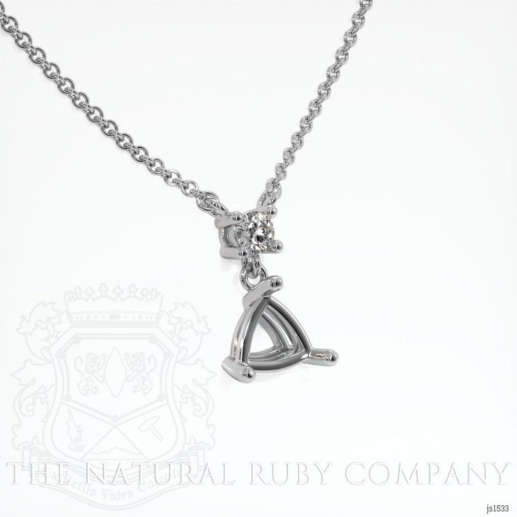 Platinum 950 Accent Stones Pendant Setting