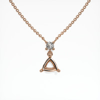 14K Rose Gold Accent Stones Pendant Setting Video