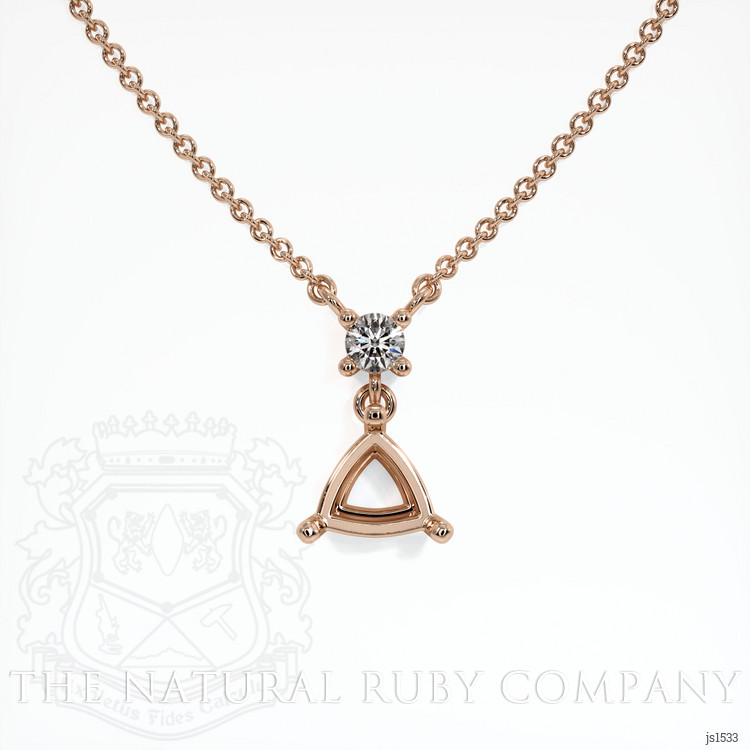 14K Rose Gold Accent Stones Pendant Setting