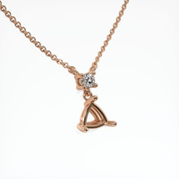 14K Rose Gold Accent Stones Pendant Setting Image