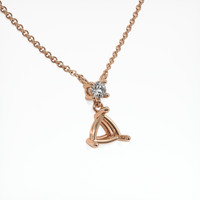 14K Rose Gold Accent Stones Pendant Setting Image